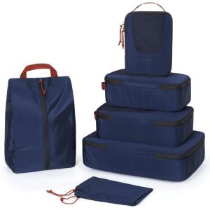 BAGSMART Compression Packing Cubes for Travel, 6 Set/5 Set/4 Set, Compression Suitcase Organizer Bags Set for Suitcases Travel Essentials, Lightweight Packing Organizers(04-Navy)