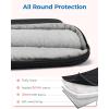 BAGSMART 13-14 inch Laptop Sleeve Bag with Strap, Puffy Padded Laptop Case with Pocket, Portable Macbook Air/Pro 13 inch Case for Women, Repellent Protective Sleeve Compatible with Dell, HP, Black(Black)