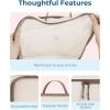 BAGSMART Hanging Packing Cubes for Travel, 6 Set Clear Waterproof Packing Cubes for Suitcases, Storage Organizer for Hanging Closet with Zipper, Handles and Hook Baby Pink(Baby Pink)
