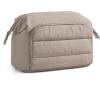 BAGSMART Makeup Bag Travel Toiletry Bag, Puffy Padded Make Up Bags for Women, Makeup Organizer Wide-open Pouch Purse, Travel Essentials for Toiletries Accessories Brushes, Camel(Brown)(Brown)