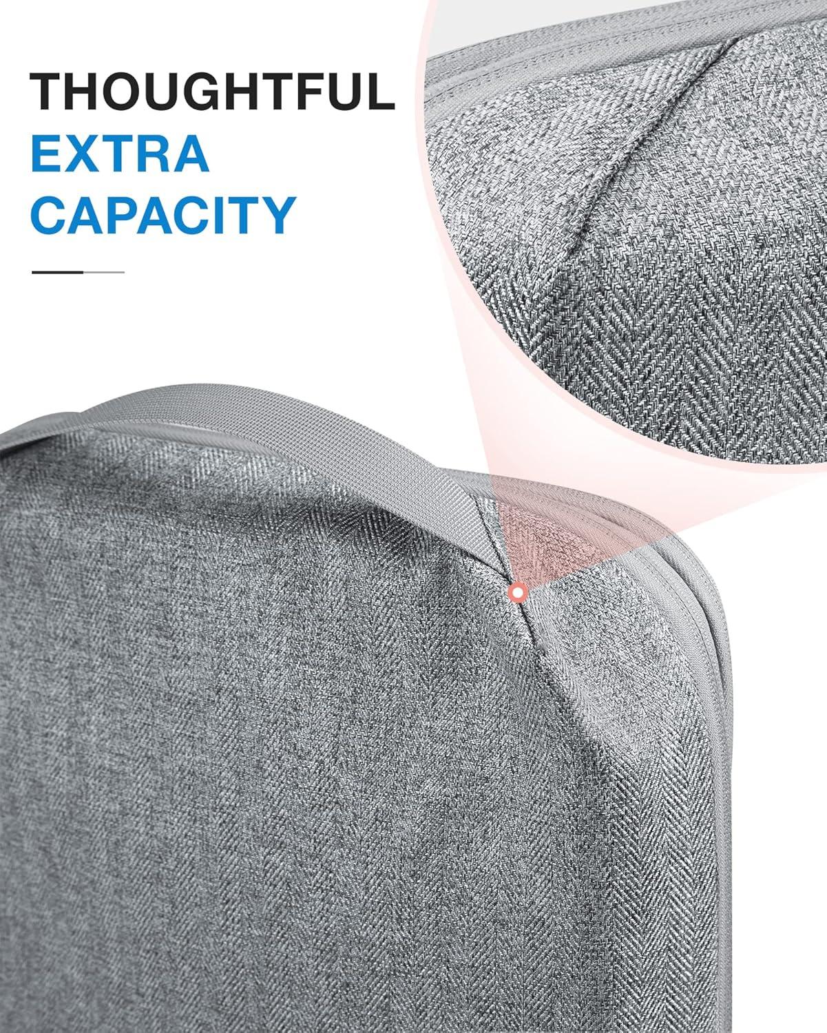 imageBAGSMART Compression Packing Cubes for Travel 6 Set Packing Cubes for Carry on Suitcases Compression Travel Cubes amp Suitcase Organizer for Packing with Shoe Bag Khaki01Grey