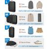 BAGSMART Compression Packing Cubes for Travel, 6 Set Packing Cubes for Carry on Suitcases, Compression Travel Cubes & Suitcase Organizer for Packing with Shoe Bag Khaki(04-Black)
