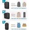 BAGSMART Compression Packing Cubes for Travel, 6 Set Packing Cubes for Carry on Suitcases, Compression Travel Cubes & Suitcase Organizer for Packing with Shoe Bag Khaki(Grey)
