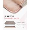 BAGSMART 15-16 inch Laptop Case with Handle, Puffy Padded Laptop Bag Sleeve for Women, Portable MacBook Air/Pro Case Compatible with Dell, HP, Lenovo, ASUS, Acer, Huawei Computer, Black(With Accessories-Warm Gray)