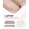 BAGSMART 15-16 inch Laptop Case with Handle, Puffy Padded Laptop Bag Sleeve for Women, Portable MacBook Air/Pro Case Compatible with Dell, HP, Lenovo, ASUS, Acer, Huawei Computer, Black(With Accessories-Pink)