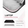 BAGSMART 15-16 inch Laptop Case with Handle, Puffy Padded Laptop Bag Sleeve for Women, Portable MacBook Air/Pro Case Compatible with Dell, HP, Lenovo, ASUS, Acer, Huawei Computer, Black(With Accessories-Black)