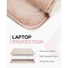 BAGSMART 15-16 inch Laptop Case with Handle, Puffy Padded Laptop Bag Sleeve for Women, Portable MacBook Air/Pro Case Compatible with Dell, HP, Lenovo, ASUS, Acer, Huawei Computer, Black(With Accessories-Beige)