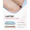 BAGSMART 15-16 inch Laptop Case with Handle, Puffy Padded Laptop Bag Sleeve for Women, Portable MacBook Air/Pro Case Compatible with Dell, HP, Lenovo, ASUS, Acer, Huawei Computer, Black(With Accessories-Baby Blue)