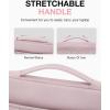 BAGSMART 15-16 inch Laptop Case with Handle, Puffy Padded Laptop Bag Sleeve for Women, Portable MacBook Air/Pro Case Compatible with Dell, HP, Lenovo, ASUS, Acer, Huawei Computer, Black(With Accessories-Pink)