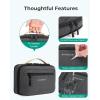 BAGSMART Electronics Organizer Travel Case, Cord Organizer Travel Cable Bag for Tech Accessories(Gray)