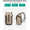 BAGSMART Basketball Bag with Shoes Compartment, Basketball Backpack with Ball Holder, Functional Gym Bag for Velleyball, Soccer & Baseball(Dark Gray)
