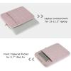 BAGSMART Laptop Sleeve, 15.6 Inch, Shockproof, Water Repellent, Compatible with HP, Dell, Lenovo, Acer, Asus Notebook, MacBook Pro 16 Inch, Carrying Case with Pocket, Black(Beige)