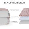 BAGSMART Laptop Sleeve, 15.6 Inch, Shockproof, Water Repellent, Compatible with HP, Dell, Lenovo, Acer, Asus Notebook, MacBook Pro 16 Inch, Carrying Case with Pocket, Black(Baby Pink)