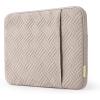 BAGSMART Laptop Sleeve, 15.6 Inch, Shockproof, Water Repellent, Compatible with HP, Dell, Lenovo, Acer, Asus Notebook, MacBook Pro 16 Inch, Carrying Case with Pocket, Black(Warm Tan)