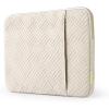 BAGSMART Laptop Sleeve, 15.6 Inch, Shockproof, Water Repellent, Compatible with HP, Dell, Lenovo, Acer, Asus Notebook, MacBook Pro 16 Inch, Carrying Case with Pocket, Black(Beige)