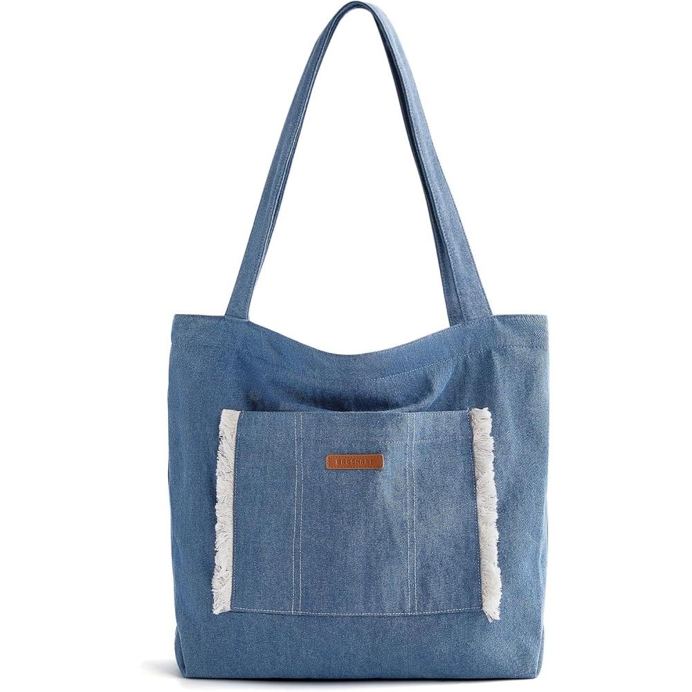 imageBAGSMART Womens MultiCompartment Tote Bag with Elastic Cord for Travel Fitness Outdoor ActivitiesDark Blue