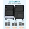 BAGSMART Compression Packing Cubes for Travel, 6 Set Packing Cubes for Carry on Suitcases, Compression Travel Cubes & Suitcase Organizer for Packing with Shoe Bag Sky Blue(Khaki)