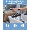 BAGSMART TSA Approved Toiletry Bag, 2 Pack Clear Makeup Cosmetic Bag Organizer, Quart Size Travel Bag for Toiletries, Carry-on Travel Accessories Essentials, Pink-2pcs(White)