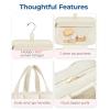 BAGSMART Travel Toiletry Bag with Jewelry Organizer, Hanging Travel Bag for Toiletries, Puffy Makeup Cosmetic Bag Organizer, Carry-on Travel Accessories Essentials, Beige-M(Beige)