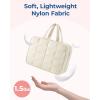 BAGSMART Travel Toiletry Bag with Jewelry Organizer, Hanging Travel Bag for Toiletries, Puffy Makeup Cosmetic Bag Organizer, Carry-on Travel Accessories Essentials, Beige-M(Beige)