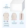 BAGSMART Wet Dry Bags 5 Pack, Travel Bags Reusable for Swimsuits (Beige)(Grey)