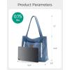 BAGSMART Women’s Multi-Compartment Tote Bag with Elastic Cord for Travel Fitness Outdoor Activities(Light Blue)