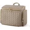BAGSMART Travel Toiletry Bag, Large Wide-open Travel Bag for Toiletries, Makeup Cosmetic Travel Bag with Handle-Black(Camel)