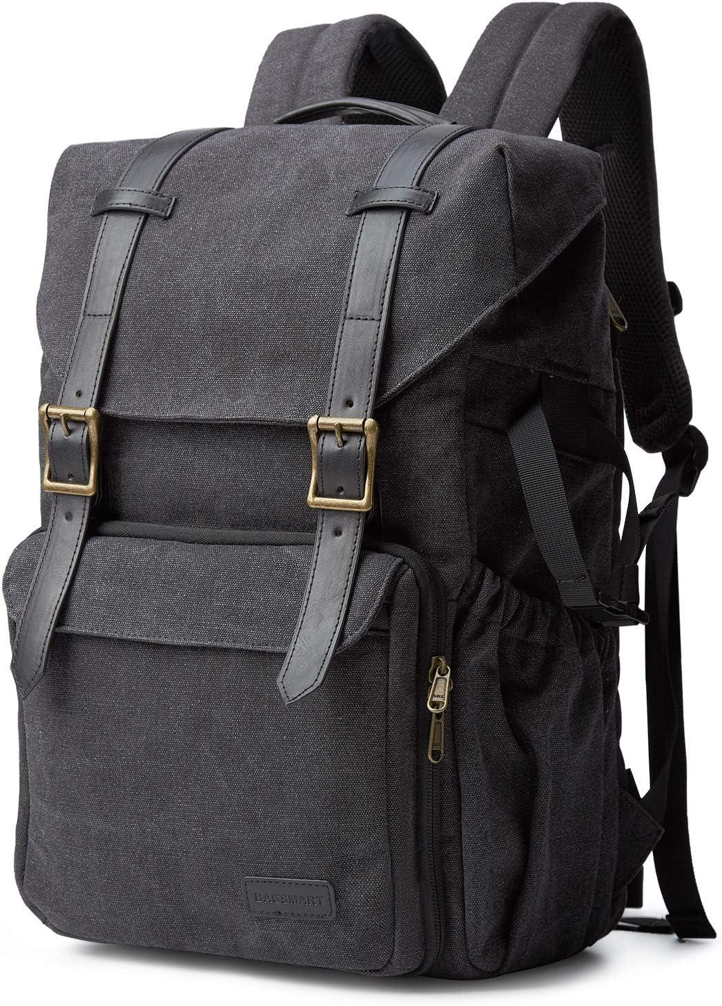 imageBAGSMART Camera Backpack DSLR SLR Waterproof Camera Bag with 15 Inch Laptop Compartment amp Tripod Holder amp Rain Cover GreenBlack