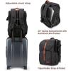 BAGSMART Camera Backpack, DSLR SLR Waterproof Camera Bag with 15 Inch Laptop Compartment & Tripod Holder & Rain Cover, Green(Black)