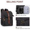 BAGSMART Camera Backpack, DSLR SLR Waterproof Camera Bag with 15 Inch Laptop Compartment & Tripod Holder & Rain Cover, Green(Black)