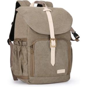 BAGSMART Camera Backpack, DSLR SLR Waterproof Camera Bag with 15 Inch Laptop Compartment & Tripod Holder & Rain Cover, Green(Green)