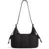 BAGSMART Crossbody Bags for Women, Small Puffer Purses for Women Daily/Travel, 6L Cute Fluffy Hobo Bag with Adjustable Strap(B-jet Black)