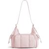 BAGSMART Crossbody Bags for Women, Small Puffer Purses for Women Daily/Travel, 6L Cute Fluffy Hobo Bag with Adjustable Strap(Candy Pink)