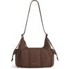 BAGSMART Crossbody Bags for Women, Small Puffer Purses for Women Daily/Travel, 6L Cute Fluffy Hobo Bag with Adjustable Strap(C-mocha Brown)