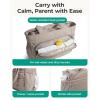 BAGSMART Diaper Bag Tote, Hospital Bag for Labor Delivery, Puffy Maternity Travel Diaper Tote, Baby Bag with Pacifier Case(Camel)