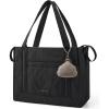 BAGSMART Diaper Bag Tote Puffer Tote Bag Lightweight Baby Bag with Insulated Pockets, Pacifier Case(Black)