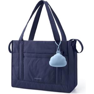 BAGSMART Diaper Bag Tote Puffer Tote Bag Lightweight Baby Bag with Insulated Pockets, Pacifier Case(Navy Blue)