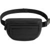 BAGSMART Fanny Packs for Women Cross Body, Lightweight Puffy Belt Bag with Multi Pockets Quilted Purse for Traveling Hiking Black(Black)