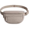 BAGSMART Fanny Packs for Women Cross Body, Lightweight Puffy Belt Bag with Multi Pockets Quilted Purse for Traveling Hiking Black(Brown)