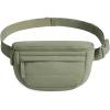 BAGSMART Fanny Packs for Women Cross Body, Lightweight Puffy Belt Bag with Multi Pockets Quilted Purse for Traveling Hiking Black(Forest Green)