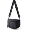 BAGSMART Puffer Crossbody Bum Bags for Women, Small Cross Body Purses for Women Travel & Work, Quilted Water-resistant Hobo | 4L, Quilted, Puffy, Mom, Everyday bag(01-jet Black)