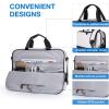 BAGSMART Laptop Bag, 15.6 Inch Computer Bag, Laptop Briefcase, RFID Blocking Messenger Shoulder Bag, Laptop Case for Men, Business, School, Travel, Black(Grey)