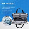 BAGSMART Laptop Bag, 15.6 Inch Computer Bag, Laptop Briefcase, RFID Blocking Messenger Shoulder Bag, Laptop Case for Men, Business, School, Travel, Black(Grey)