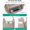 BAGSMART 2 in 1 Puffy Camera Sling Bag for Photographer, Everyday Shoulder Crossbody Bag with Pockets Digital Camera Case for DSLR/Mirrorless, Light Beige(Brown)