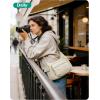 BAGSMART 2 in 1 Puffy Camera Sling Bag for Photographer, Everyday Shoulder Crossbody Bag with Pockets Digital Camera Case for DSLR/Mirrorless, Light Beige(Light Beige)