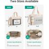 BAGSMART Corduroy Tote Bag for Women Work/Travel, Teacher Nurse Bible Church Hobo | 12L fits 14″ laptop, w/ 40oz cup holder, 5L fits Kindle, w/ cossbody strap, For work, campus, travel, everyday(Beige)