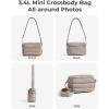 BAGSMART Crossbody Bags for Women, Puffer Crossbody Purses for Women with RFID Blocking Slots, Handbags Wallet Small Purse(Coffee Brown)