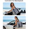 BAGSMART Large Beach Bag for Women, Oversize Tote Bag for Travel/Pool/Summer | 3-Ways to Carry, Cruise Essentials, Family Picnic, Extra-large mom bag, Sandproof, zip open, Womens summer gifts(Pink Stripe)