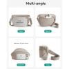 BAGSMART Small Crossbody Bags for Women，Puffer Cute Bum Bag with Pouch, Quilted Purse for Daily Travel College, Camel | 4.6L compact size, small yet spacious, structured bum bag, 2-in-1 set(Camel)