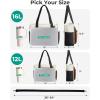 BAGSMART Tote Bag for Women Work, Puffy Travel Tote Handbag Gift for Teacher & Nurse | Medium-13″ laptop, w/ 30oz cup holder, Large-15.6″ laptop, w/ 40oz cup holder, For campus, work, travel, everyday(F-jet Black)
